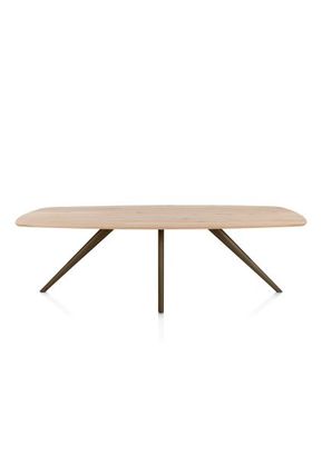 XOOON Arvada, Esstisch 250 x 110 cm, oval, 4 Beine - Beige, Weiß, Gelb - 1