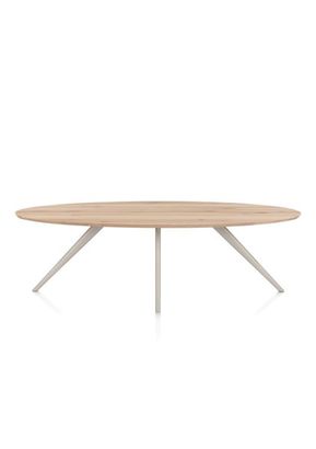 XOOON Arvada, Esstisch 250 x 110 cm, Ellipse, 4 Beine - Beige, Weiß, Gelb - 1