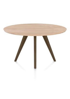 XOOON Arvada, Esstisch 125 cm, rund, 4 Beine - Beige, Weiß, Gelb - 1
