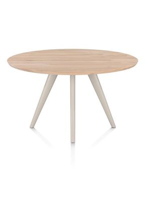 XOOON Arvada, Esstisch 125 cm, rund, 4 Beine - Beige, Weiß, Gelb - 1