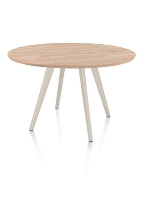 XOOON Arvada, Esstisch 125 cm, rund, 4 Beine - Beige, Weiß, Gelb - 3
