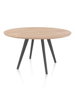 XOOON Arvada, Esstisch 140 cm, rund, 4 Beine - Beige, Weiß, Gelb - 3