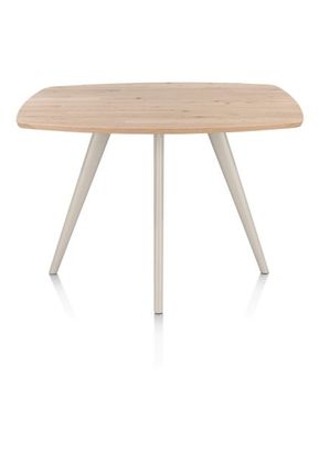XOOON Arvada, Tresentisch 160 x 100 cm, oval, 4 Beine - Beige, Weiß, Gelb - 1