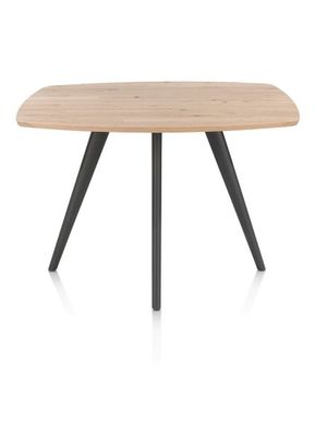 XOOON Arvada, Tresentisch 160 x 100 cm, oval, 4 Beine - Beige, Weiß, Gelb - 1