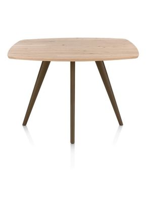 XOOON Arvada, Tresentisch 160 x 100 cm, oval, 4 Beine - Beige, Weiß, Gelb - 1