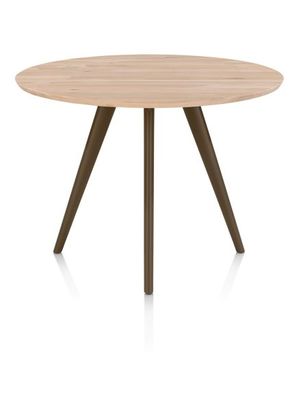 XOOON Arvada, Tresentisch 125 cm, rund, 4 Beine - Beige, Weiß, Gelb - 1