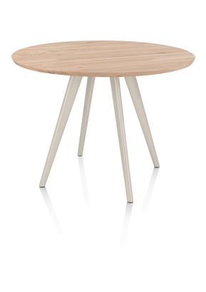 XOOON Arvada, Tresentisch 125 cm, rund, 4 Beine - Beige, Weiß, Gelb - 3