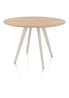 XOOON Arvada, Tresentisch 140 cm, rund, 4 Beine - Beige, Weiß, Gelb - 3