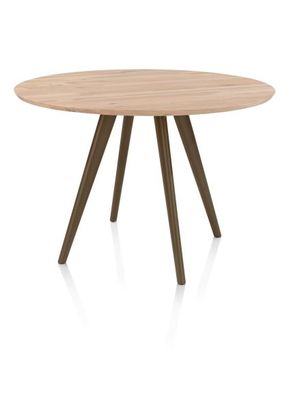 XOOON Arvada, Tresentisch 140 cm, rund, 4 Beine - Beige, Weiß, Gelb - 3
