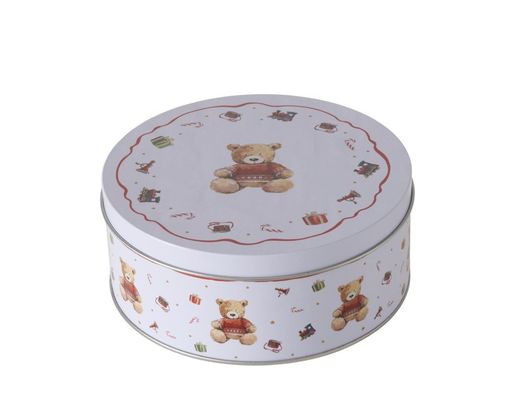 Dose "Bailey", rund, ca. 16 cm Durchmesser - Weiß - 1