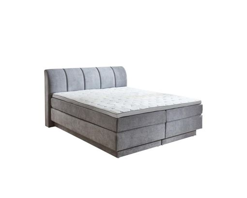 Boxspringbett "Stacy", ca. 180x200 cm, mit Bettkasten - Grau - 1