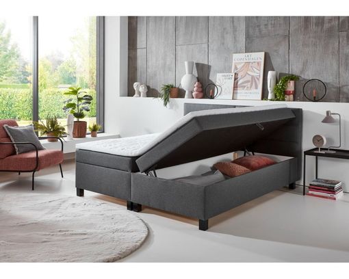 Boxspringbett "Steve" mit Stauraum - Anthrazit - 5