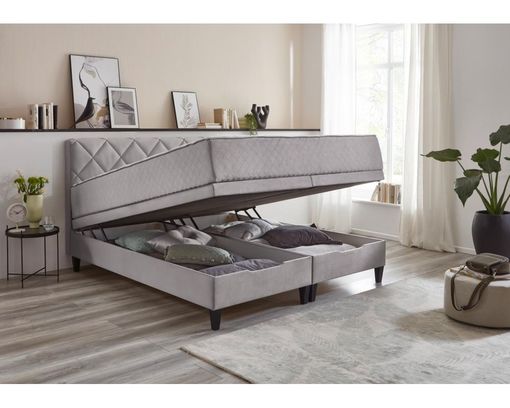 Boxspringbett "Sassenberg", ca. 180x200 cm - Silber - 4