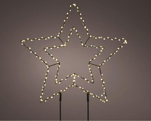 Micro-LED-Gartenstecker "Stern", Durchmesser ca. 38 cm, schwarz - Schwarz - 1