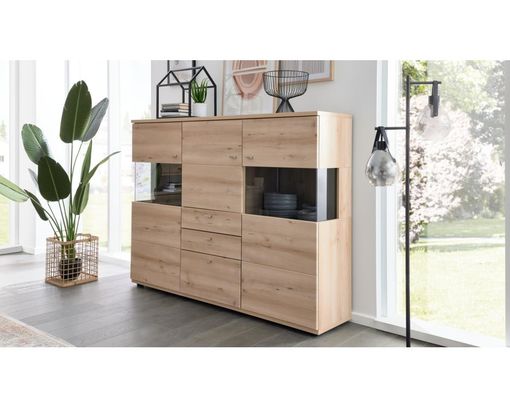 Interliving Highboard 2110, ca. 180x132 cm - Naturbuche-Nachbildung - 1