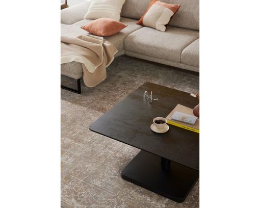 Interliving Couchtisch 6228, höhenverstellbar, rollbar - Schwarz - 6