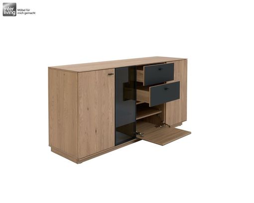 Interliving Sideboard 2025, Wildeiche, Anthrazit, Kork - Schwarz/Braun - 4