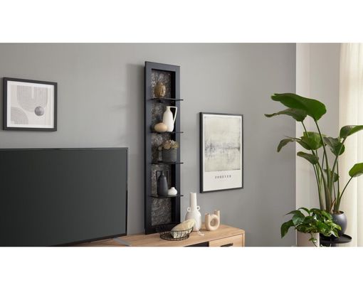 Interliving Anbauwand 2029, ca. 295x205 cm - Braun/Schwarz - 2