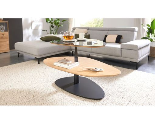 Interliving Couchtisch 6225, höhenverstellbar - Braun/Schwarz - 4