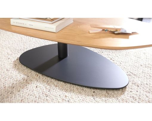 Interliving Couchtisch 6225, höhenverstellbar - Braun/Schwarz - 6