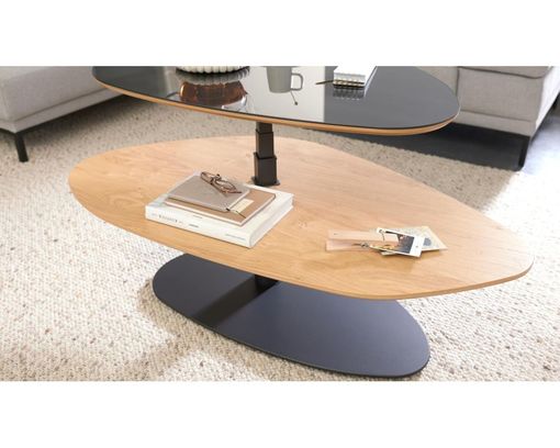 Interliving Couchtisch 6225, höhenverstellbar - Braun/Schwarz - 8