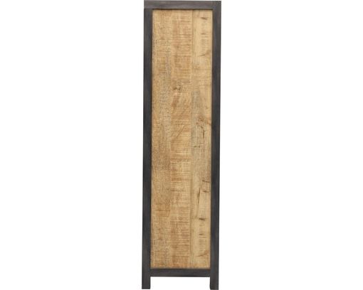 Trendhopper Kombischrank "Cape", Mangoholz, 3 Türen - Braun/Schwarz - 7