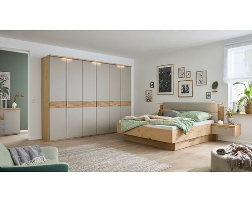 Schlafzimmer "Minto 2.0", Kleiderschrank und Bett mit Konsole -  - 1