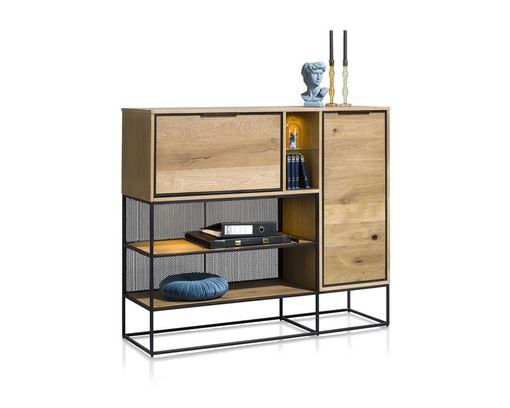 Dressette "City" Henders & Hazel, Railway brown, ca. 140 cm, inkl. LED - Eiche braun - 1