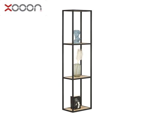 XOOON Bücherregal "Elements" mit drei Nischen - Braun/Schwarz - 1