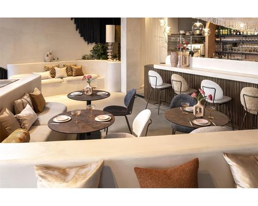 Coco Maison Bistrotisch "Brest", Stonelook Rust/Schwarz - Stonelook Rust/Schwarz - 6