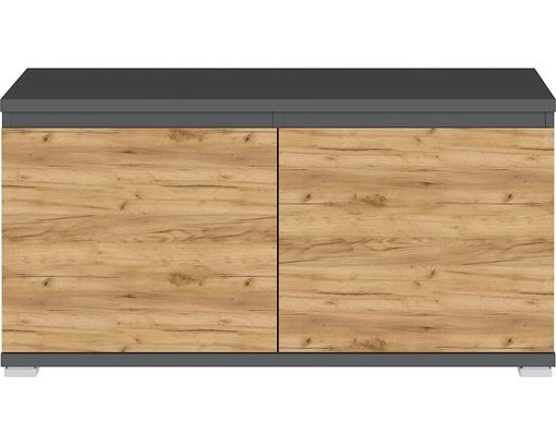Schuhbank "Gelting", 96x52x40 cm - Braun/Anthrazit - 1