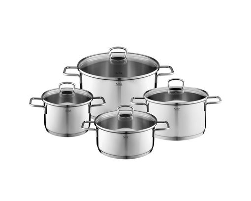 4-teiliges Topfset "Alicante" - Silber - 1