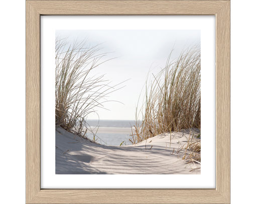Kunstdruck "Nordic Beach Atmosphere V", ca. 35x35 cm - Weiß/Braun - 1