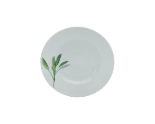 Pastateller "Milano Salbei", ca. 27 cm - Weiß mit Salbei-Dekor - 1
