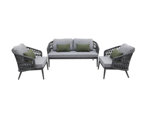 Interliving Lounge-Set 7013 mit Kissen aus Teddystoff - Anthrazit/Hellgrau - 1