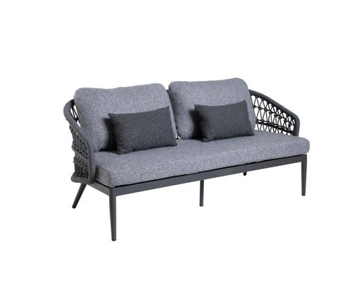 Interliving Lounge-Set 7013 mit Kissen aus Teddystoff - Anthrazit/Hellgrau - 7