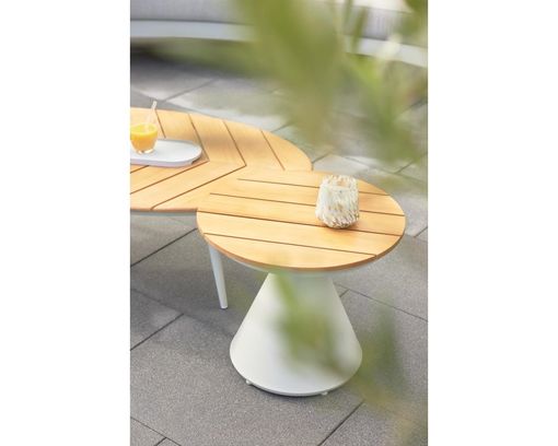 Interliving Couchtisch 7015, rund, Teakholz - Taupe - 4