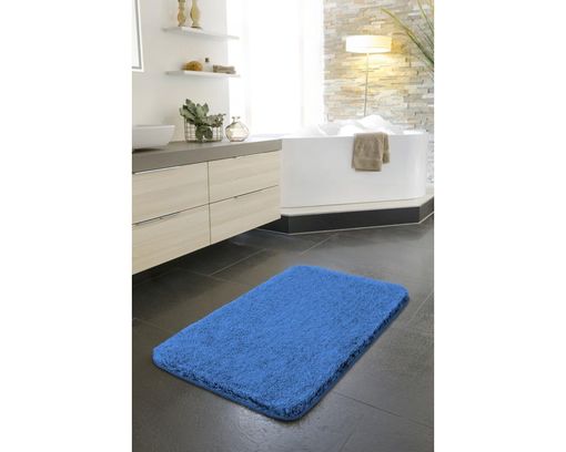 Badematte - Serie "Melange", jeansblau , ca. 60x100 cm - jeansblau - 2