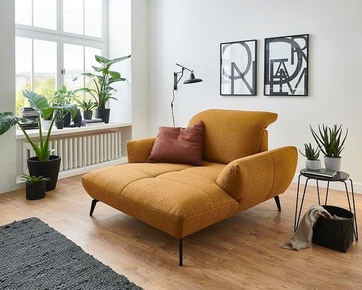 Loveseat, leger "Stockholm", gelb - Mustard - 2