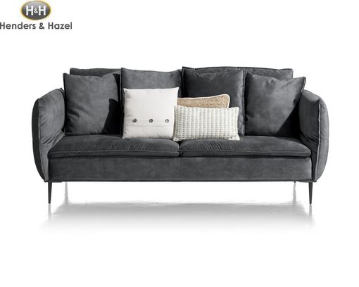 Henders & Hazel 3-er Sofa "Marseille", Karese anthrazit - anthrazit - 1