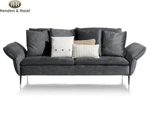 Henders & Hazel 3-er Sofa "Marseille", Karese anthrazit - anthrazit - 3