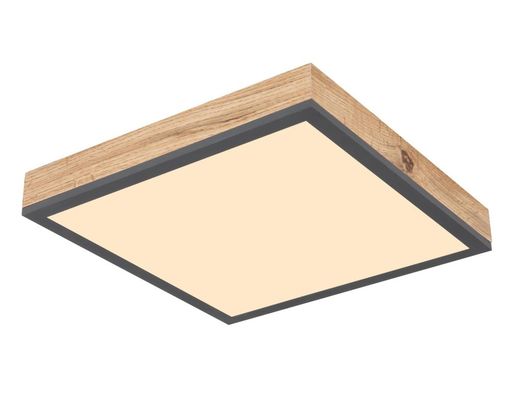 LED-Deckenleuchte "Rodo", Aluminium graphit/Holzoptik - Holz/Graphit - 1