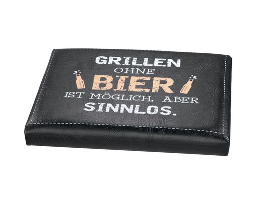 Bierkasten Sitzpolster "Grillen", ca. 34x44 cm - Schwarz - 1