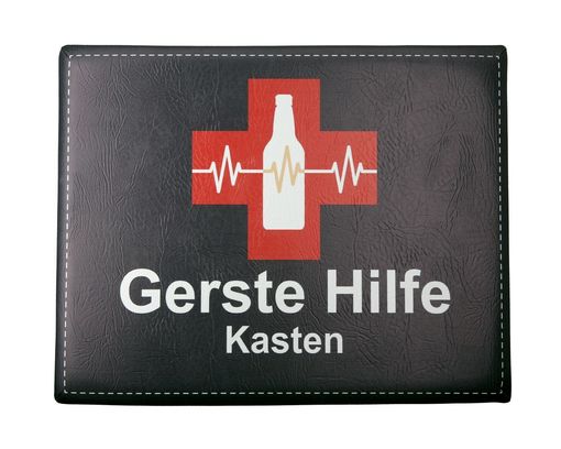 Bierkasten Sitzpolster "Gerste Hilfe", ca. 34x44 cm - Schwarz - 3