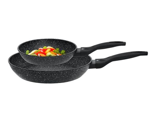 2-teiliges Pfannenset "Granit Passion", Aluminium - Schwarz - 1
