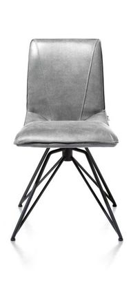 XOOON Mac, Stuhl - Gestell off black - Rocky + Handgriff Catania schwarz - Grau, Weiss - 1