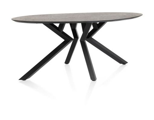 XOOON Masura, Tisch Ellipse - 180 x 100 cm - Schwarz, Grau - 2