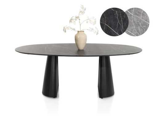 XOOON Arabax, Tisch - Ellipse - 210 x 120 cm - Grau - 2