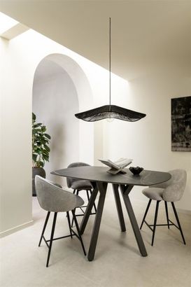 XOOON Minato, Tisch - oval - 150 x 105 cm. - Grau - 4