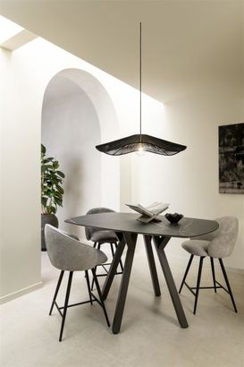 XOOON Minato, Tresentisch - oval - 240 x 110 cm. (hoehe: 92 cm.) - Grau - 2
